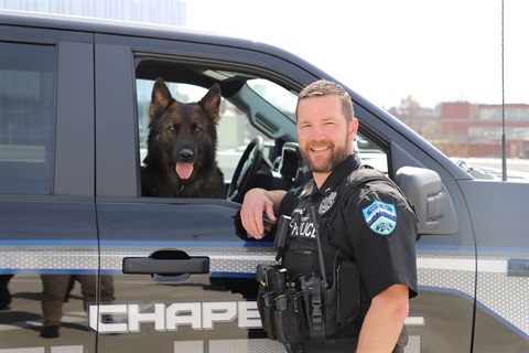 K9 Mando and Lt. Belcher