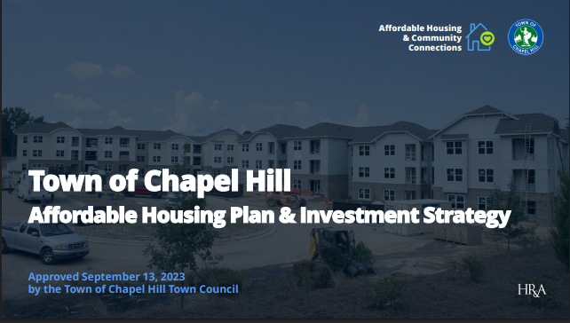 Introduction page of Town Affordable Housing Plan and Investment Strategy, link to plan
