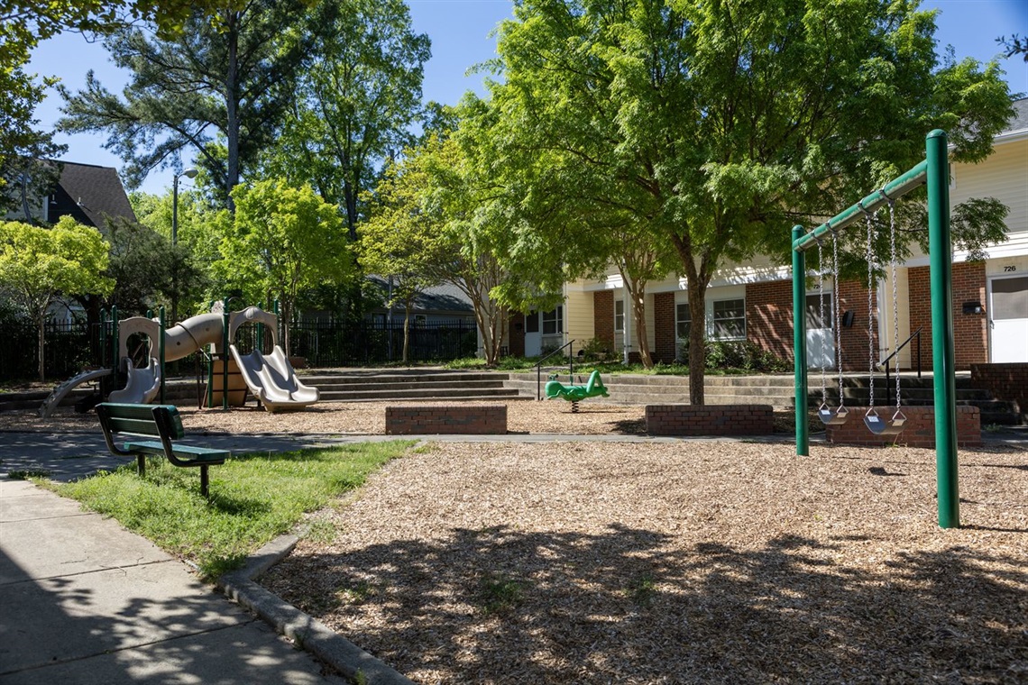 Playground in public housing neighborhood