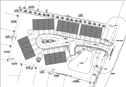 Blueprint of proposed project at 271 Erwin