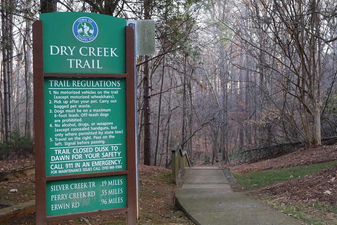 Sign that says Dry Creek Trail